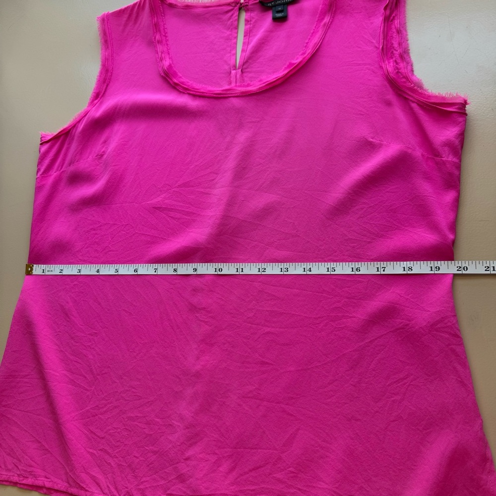 St John Silk Blend Sleeveless Blouse Top Pink Women’s Size 12 - Picture 9 of 13